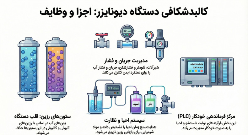 اجزای دستگاه دیونایزر