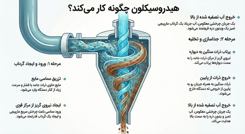 نحوه کار هیدروسیکلون