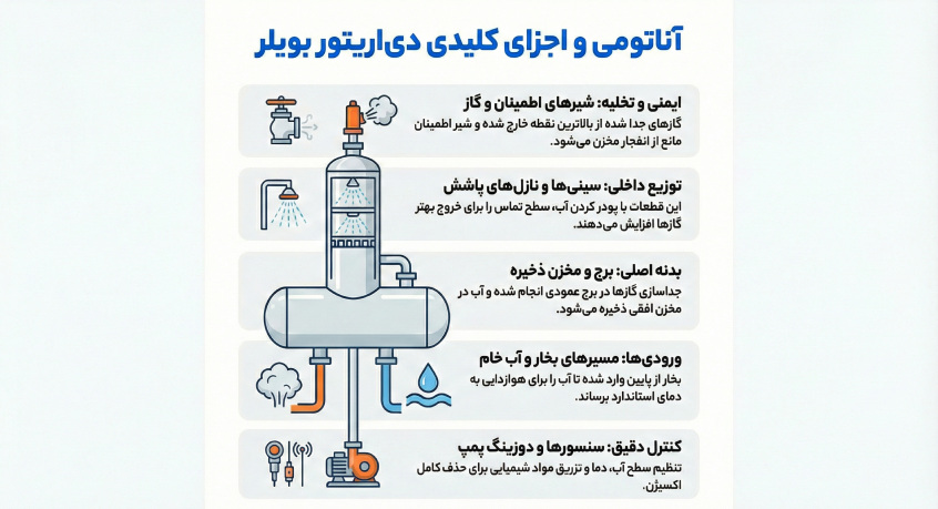 اجزای دی اریتور Deaerator