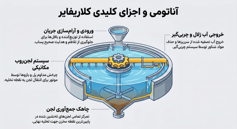 اجزای داخلی زلال ساز آب صنعتی